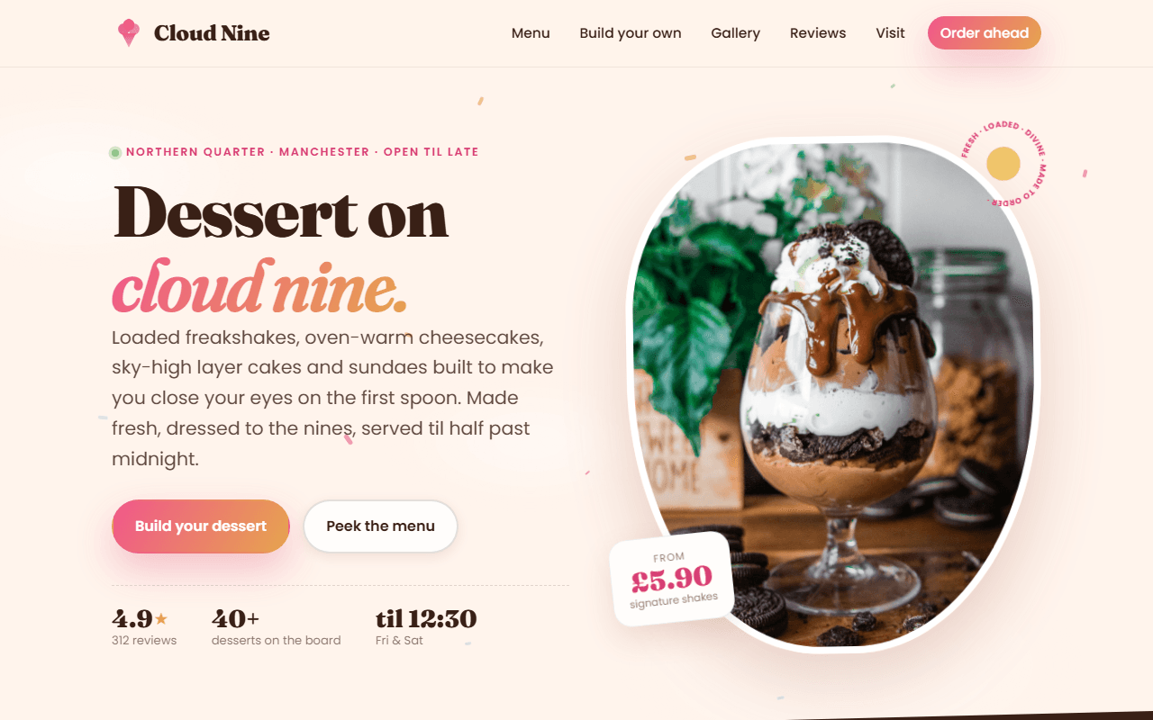 Cloud Nine website screenshot