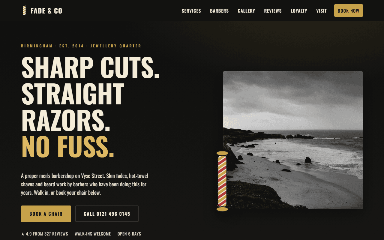 Fade & Co website screenshot
