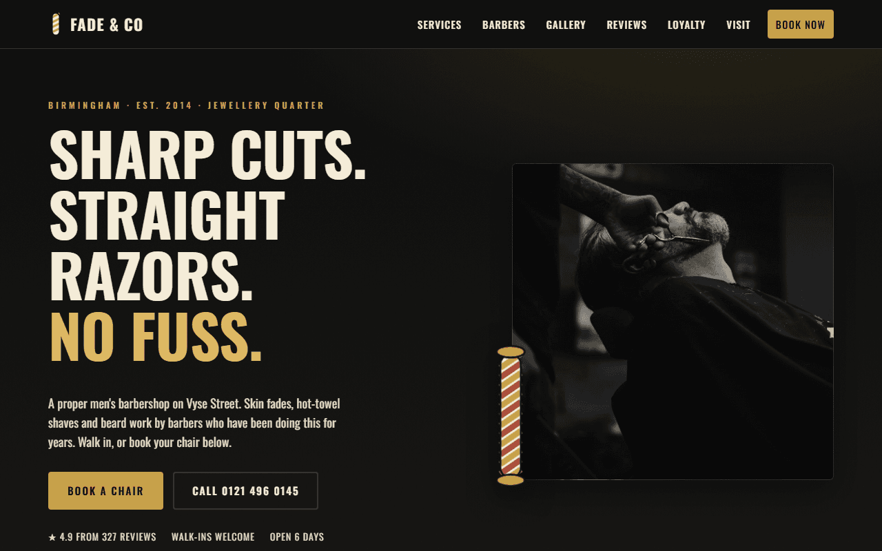 Fade & Co website screenshot