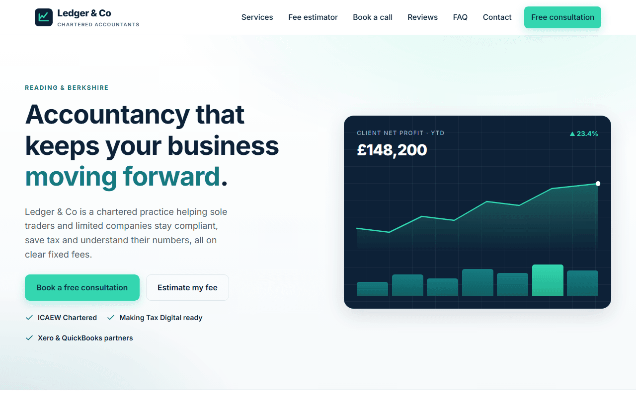 Ledger & Co website screenshot