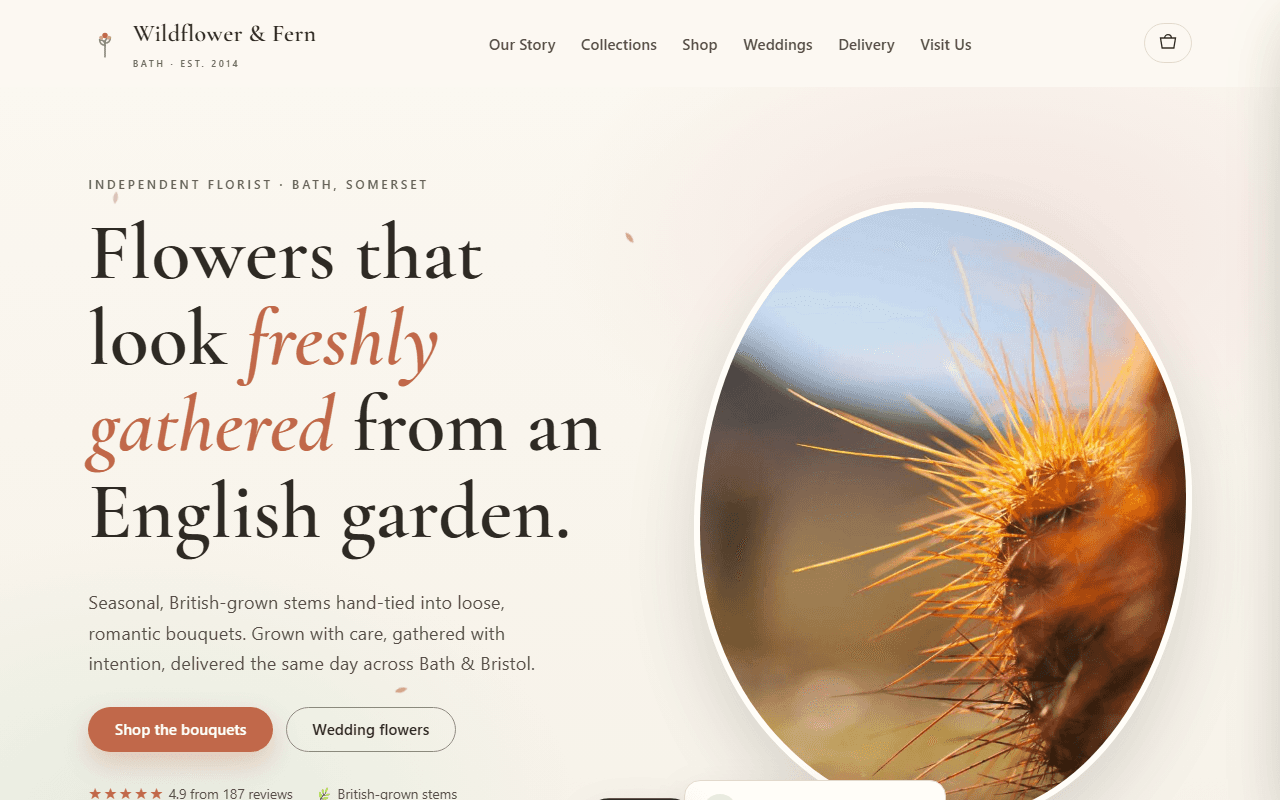 Wildflower & Fern website screenshot