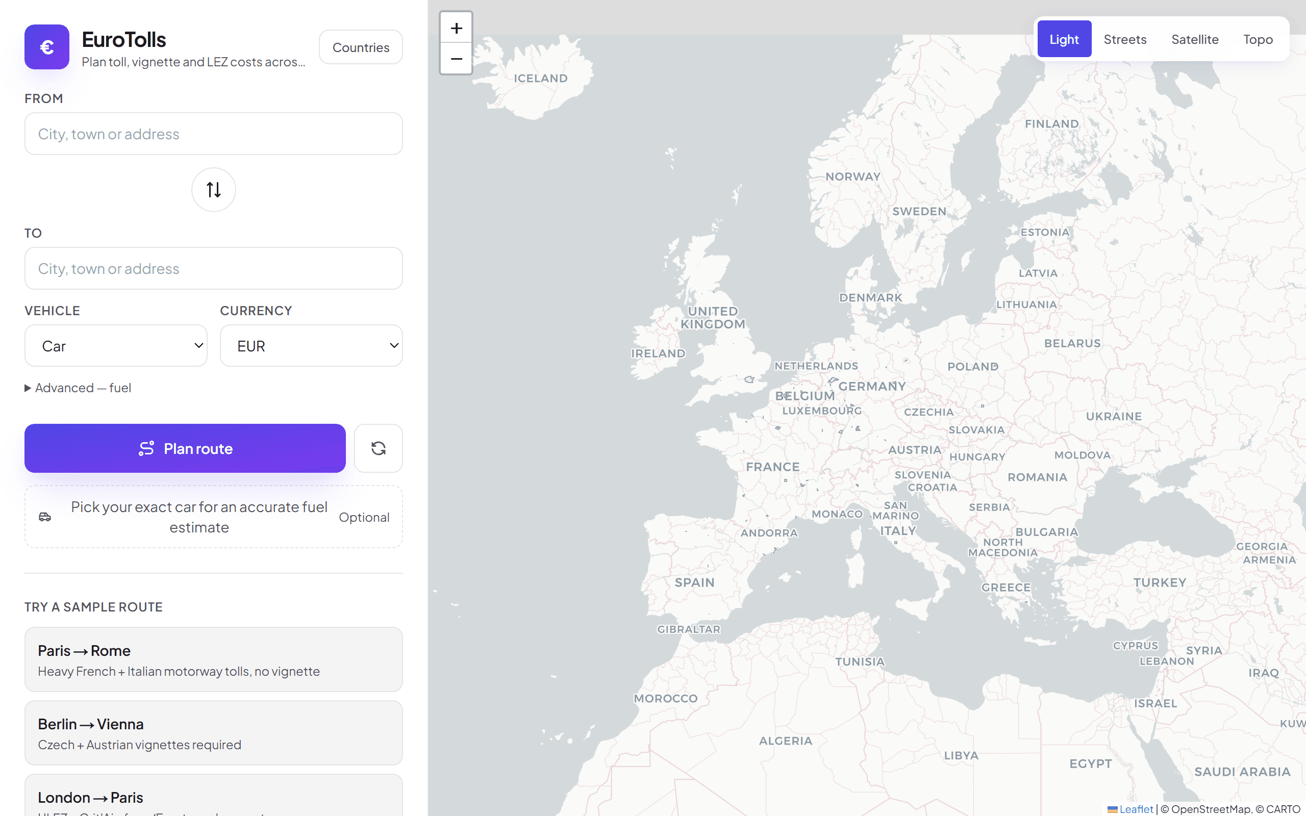 EuroToll — live website preview